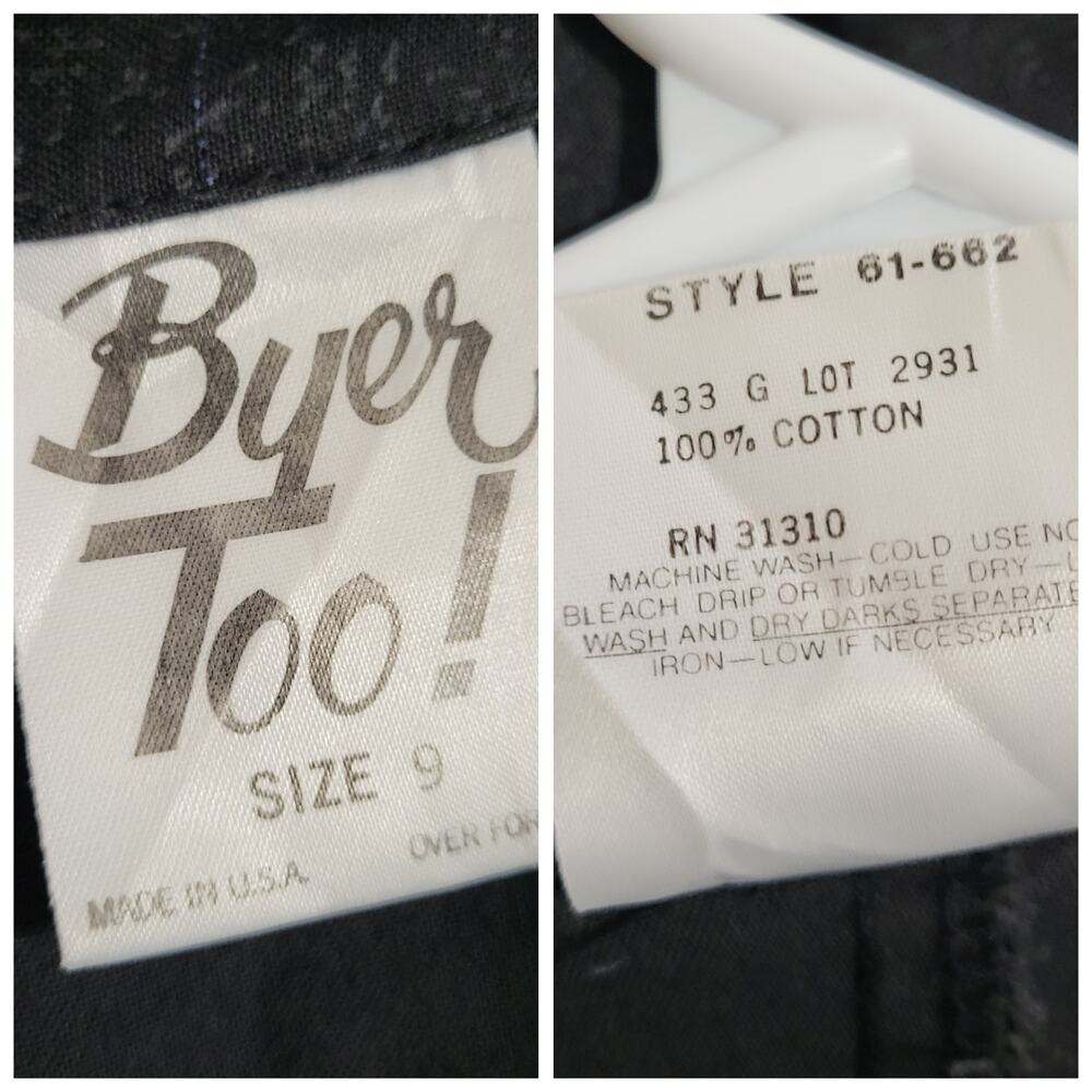 Byer Too Vintage 80s Small Jacket Blazer Cotton Peplum Dolman Sleeve Casual - Picture 3 of 9